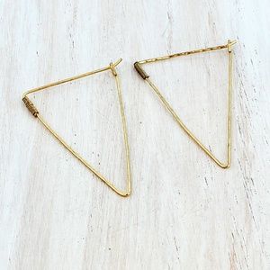 Wire Triangle Hoop Earrings! NEW!